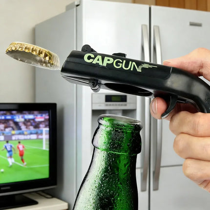 1/2/4Pcs Bottle Opener Portable Cap Gun Creative Flying Cap Launcher Beer Opener Bar Tools Beverage Opener Shaped Cap Opener