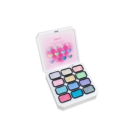 12 Colors Set No-wash Embossed Texture UV Gel Glitter Nail Art Paint Chrome Nail Art Colored Gel Paint