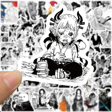 50/100pcs Japan One Piece Anime Stickers Cartoon Decals DIY Skateboard Car Laptop Motorcycle Waterproof Cool Sticker Classic Toy