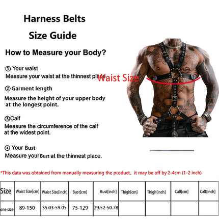 Men Sexy Leather Vest Bondage Lingerie Gay Harness Adjustable Body Chest Harness Full Body Strap Belt Exotic Accessorie