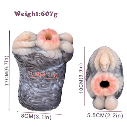 GEEBA Dual Hole Animal Pussy Man Penis Stroker Fantasy Silicone Male Masturbator Realistic Vagina Pocket Onahole Adult Sex Toys