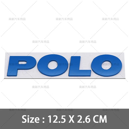 3D Metal Rear Trunk Sticker Car Styling Auto Body Side Fender Badge For Volkswagen VW Polo Letters Emblem Logo Decal Accessories