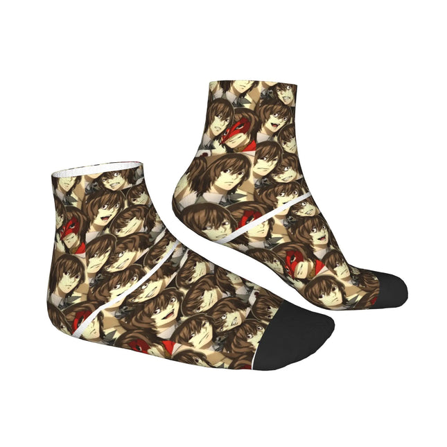 Many Faces of Goro Akechi Socks Harajuku Super Soft Stockings All Season Socks Accessories for Man's Woman's Gifts