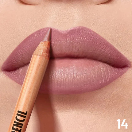 Light Beige Matte Lip Pencil Non-Drying Formula Lip Liner Enhancer Christmas Present