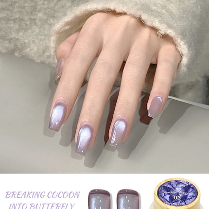 12g Reflective Magnetic Cat Eye Gel Polsih 12 Colors Set Soak Off Varnish Semi Permanent Holographic Cat Eye Gel Nail Art