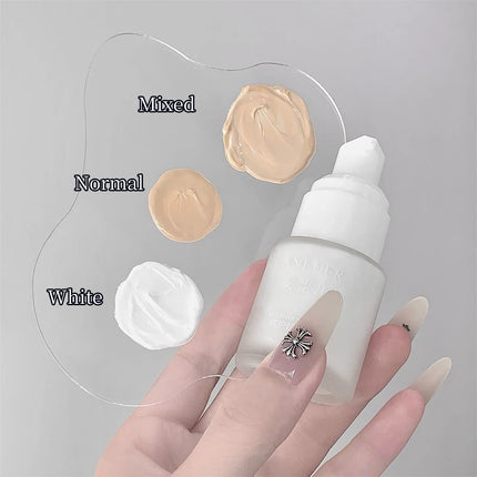 White Liquid Foundation Blending Pure Silky Creamy Matte Long-Wearing Transfer-Resistant for Stage Cosplay Halloween Makeup 30ml