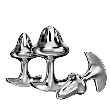 1Pcs,Anchor shaped mushroom anal plug, three sizes, gem base anal plug, g-spot massage, sexual health, adult sex, sex toys