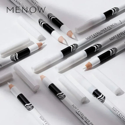 12PCS/Set White Matte Eyeliner Pencil Highlighter Silkworm Pencil 3-IN-1 Non-Smudging Longlasting Waterproof Eye Makeup