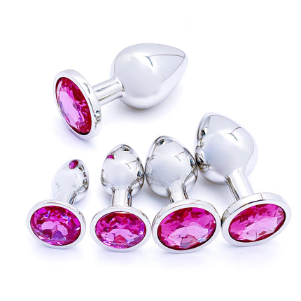 5PCS XS/S/M/L/XL Metal Anal Plug Butt Plug Sex Toy Butt Toy for Women Men Couples Adult Game Masturbator Anal Diamond Sex Toys