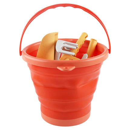 4 in 1 New Style 4 Piece Beach Toy Set Collapsible Bucket, Shovel and Rake Easy to Carry and Catch the Sea Bucket Toys.2025