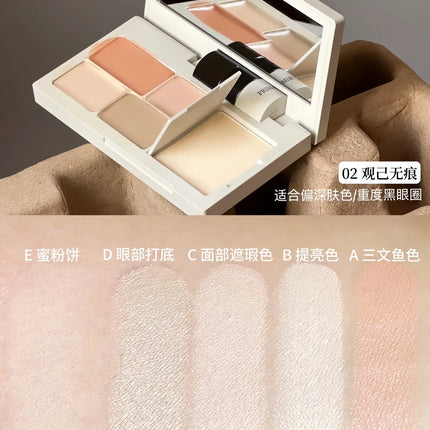 INSBAHA Face Concealer Cover Dark circles and Acne Brightening Tears Concealer Set Powder Makeup Combination