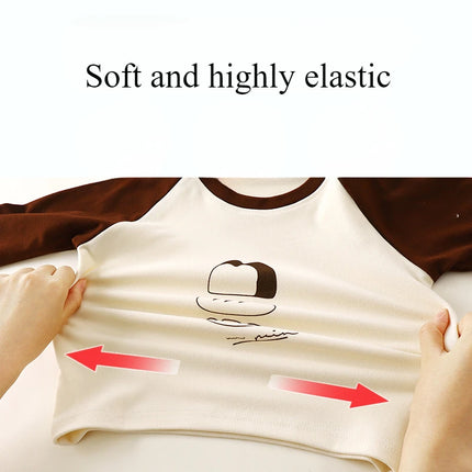 Children's Spring New Top, Boys and Girls Baby Long-Sleeved Casual T-shirt, Round Neck Cartoon Base Shirt for Outdoors