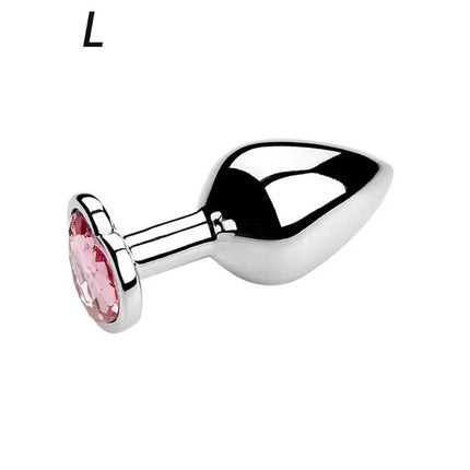 Anal Plug Heart 5 Sizes Stainless Steel Crystal Anal Plug Removable Butt Plug Stimulator Anal Sex Toys Prostate Massager Dildos