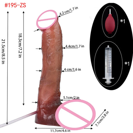 FAAK Lifelike Squirting Penis Silicone Ejaculation Large Realistic Dildo With Sucker Skin Touch Anal Sex Toys For Women