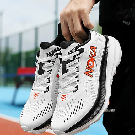 New men's casual sports shoes with shock absorption, breathable running shoes, anti slip and wear-resistant outdoor hiking shoes