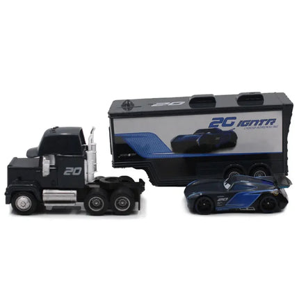 Pixar Cars Lightning McQueen Mack Uncle Truck Black Storm Jackson Cruz Set Metal Diecast Model Toy Kids Christmas Gift