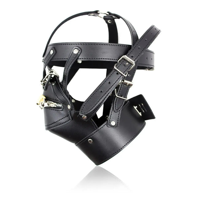 Adult Harness Fetish Mask Toy Couple SM Slave Erotic Games Sex Role Play BDSM Bondage Gears 18+ Sexual Mask with Lock Sex Shop