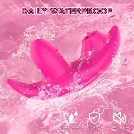 Waterproof Wearable Female Suction Licking Vibrator Dual G-Spot Stimulation Silicone Toy with App Control Adult Toys