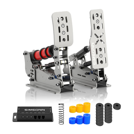 SIMSONN Plus X Simracing Pedals Silver Sim Racing Simulator Pedal Support VAM and VAM RPO HE Hydraulic Pedal for PC Cockpit