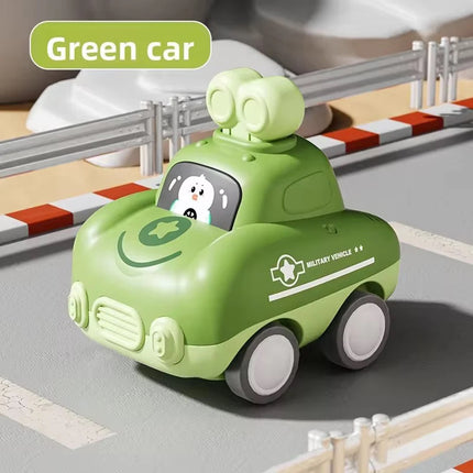 Children's Push-Type Car, Inertia Pull-Back Car for Boys and Girls 1-3 Years Old, Cartoon Toy Car Birthday Gift