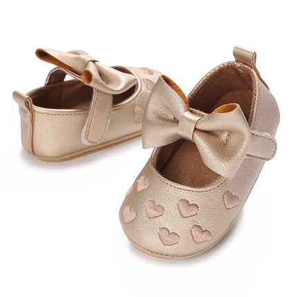 Spring and Autumn Baby Golden Princess Shoes Children's Soft soled Single Shoes Baby Girl Casual Shoes Baby Leather Shoes