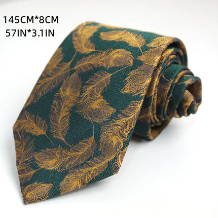 Green Deep Military Green Tie Floral Pattern Artistic Personality Student Uniform Tie Accessories Personality Trend Casual Daily