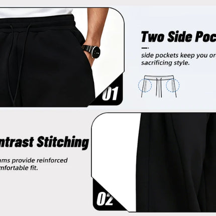 Men'S Summer New Loose-Fit Casual Sports Shorts, Gym Shorts with An Elastic Waistband - Adjustable Drawstring for Comfort,
