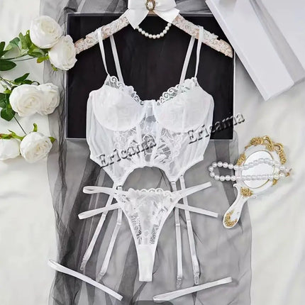 Sexy Set Womens Underwear Exotic Emotional Bra Set Embroidered Print Brassiere Lingerie Set Women's Set Push Up Thin Bralette