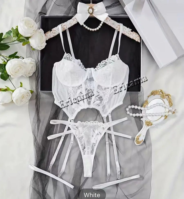 Sexy Set Women's Underwear Exotic Emotional Bra Set Embroidered Print Brassiere Lingerie Set Women's Set Push Up Thin Bralette