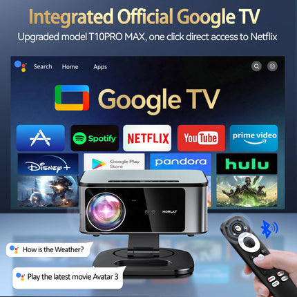2025 HORLAT 45000 Lumens 4K UHD Projector Laser TOF Focus Android 14 WiFi 6 1080P Full HD Daylight Home Theater Movie Projector