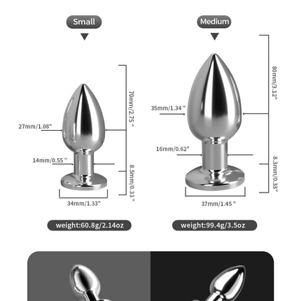 Adult Sex Toys Metal Double-Ended Anal Plug Couple Flirt Male and Female Anal Dildo G-Spot Massage Sm Woman Plug Masturbator