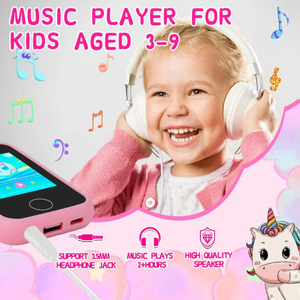 New Kids Smart Phone Toys Unicorn Toddler Play Phone Dual Camera Cell Phone Travel Toy Preschool Learning for Boys Girls Gifts