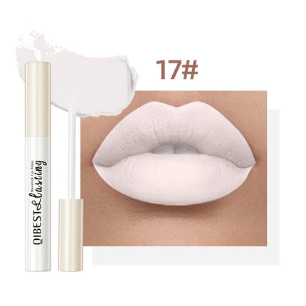 24 Colors Matte Lipstick Woman Lip Makeup Velvet Lipgloss Long Lasting Lip Tint Waterproof Non-stick Cup Lip Gloss Cosmetics