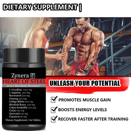 Organic Ginseng Powder,Support Reproductive Health Natural ,Men Pill Supplements for Health, Endurance, Muscle