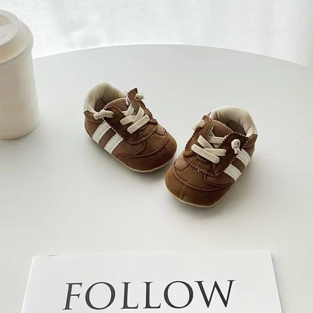 Newborn Baby Classic Sneakers Letters Splicing Baby Casual Shoe Anti-slip Hundred Walking Baby Boys Girls Baby Shoes 0-18 Months