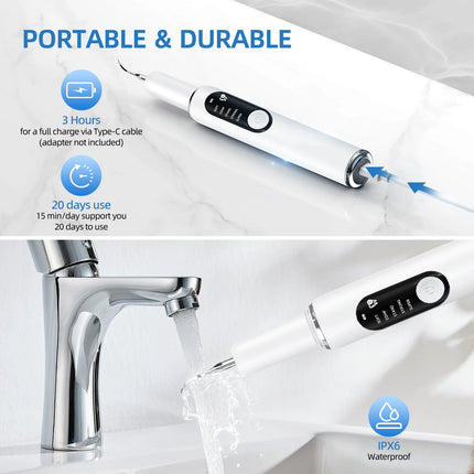 Ultrasonic Dental Scaler For Teeth Tartar Eliminator Electric Teeth Cleaner Tooth Tartar Removal Whitening Dental Scaler