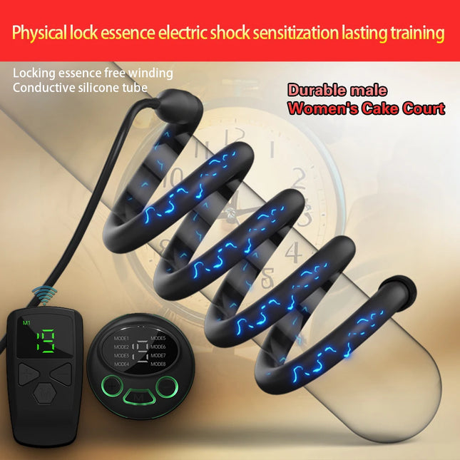 Electric Shock Penis Ring Cock Ring Delay Ejaculation Pulse Body Massager Delayed Ejaculation Prostatic Massage Sex Toys for Men