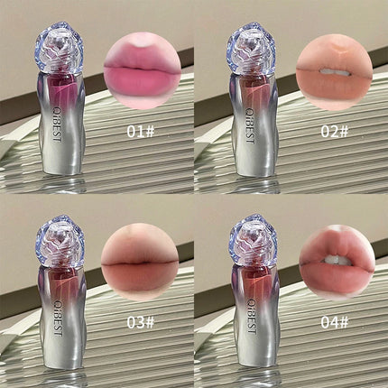 QIBEST Matte Velvet Liquid Lipstick Natural Long-Lasting Highly Pigmented Lip Mud Portable Finish Universal Lip Gloss Makeup
