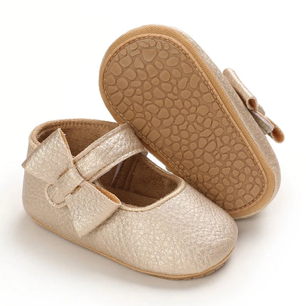 Spring and Autumn Baby Golden Princess Shoes Children's Soft soled Single Shoes Baby Girl Casual Shoes Baby Leather Shoes