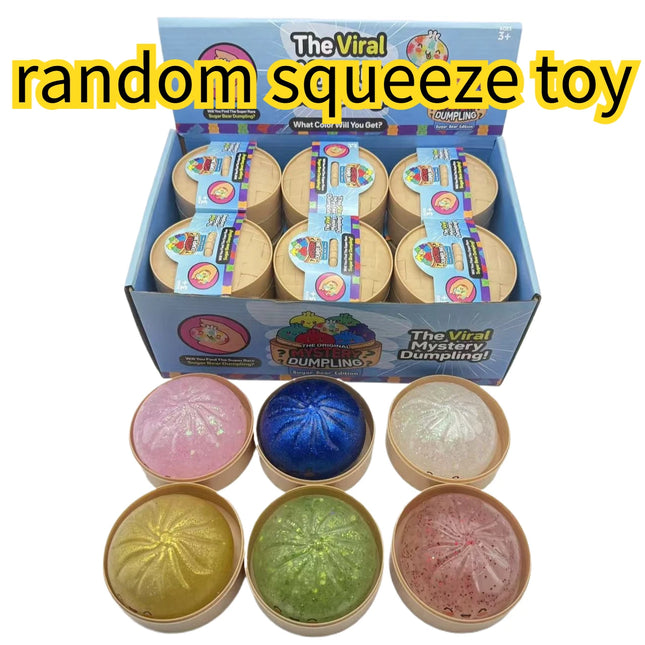 Giant Squishies Dumpling Bun Toy, Slow Rising Sparkling Dumpling Stress Ball, Relieve Stress Restlessness Toy