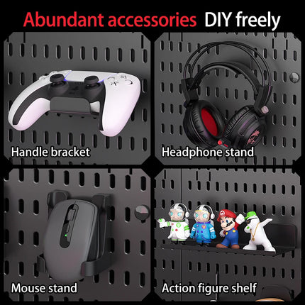 Home Study Storage Pegboard: Suitable for Displaying Figurines, Desk-Top Standing & Clip-On Storage for Furniture Items