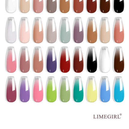 LIMEGIRL 9 Color Gradient Painting Gel Nail Art Gradient Color DIY Design Gel Quick Flower Paint Engraving Gel Nail Polish