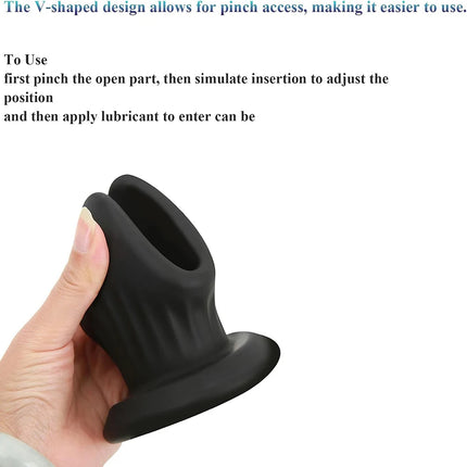 Silicone Anal Butt Plug Trainer Hollow Tunnel Anal Dilator Men Gay Vaginal Speculum Adult Sex Toys for Beginner Woman Female