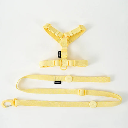 Adjustable Dog Harness Collar Leash Set Macarone Color, Reflective Small Dog Accessories for Puppy & Cat Supplies, Pet Walking