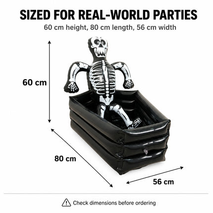 Skeleton Shaped Inflatable Ice Bucket PVC Waterproof Cooling Container Halloween Party Favor Supplies