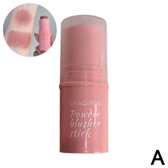 3in1 Monochrome Blusher Cheek Lip Tinted Durable Matte Natural Rouge Powder Blusher Stick Cream Matte Contour Makeup Cosmetices