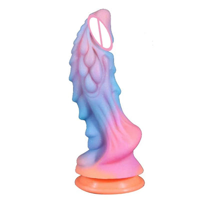 New Luminous Dildos Colourful Glowing Huge Penis G-spot Anal Butt Plug  Shaped Dragon Monster Dildo with Suction Cup Women Toys