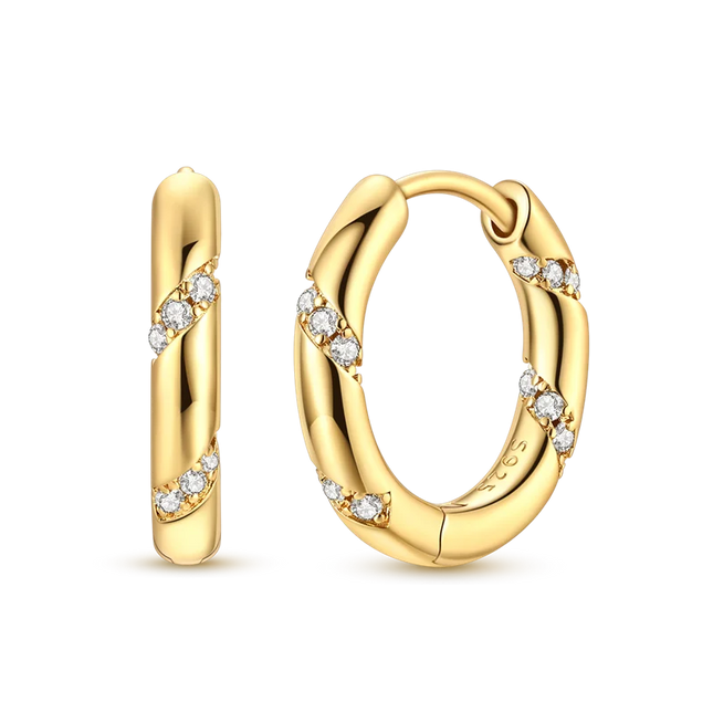 Women original 925 Silver Golden Glowing Firefly Stud Earring Bilayer Round Droplets Heart Gold Hoop Earrings Party Jewelry Gift