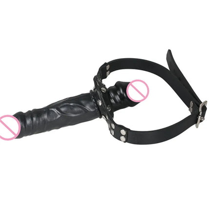 Double-Ended Mouth Gag Strapon Dildo Plug Bdsm Bondage Deep Throat Penis Harness Erotic Product Sex Toys for Couples Adult Games