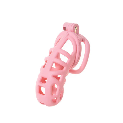 2026 New Chastity Lock Cage SM Flirting Breathable Resin Male Virginity Device Male Penis Lock with 4 Rings